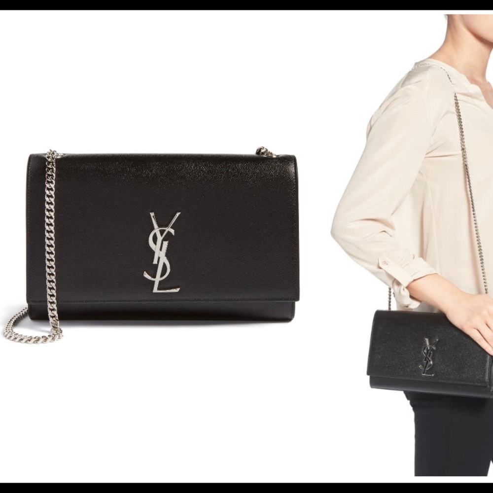 YSL Medium Kate Leather Wallet on a Chain